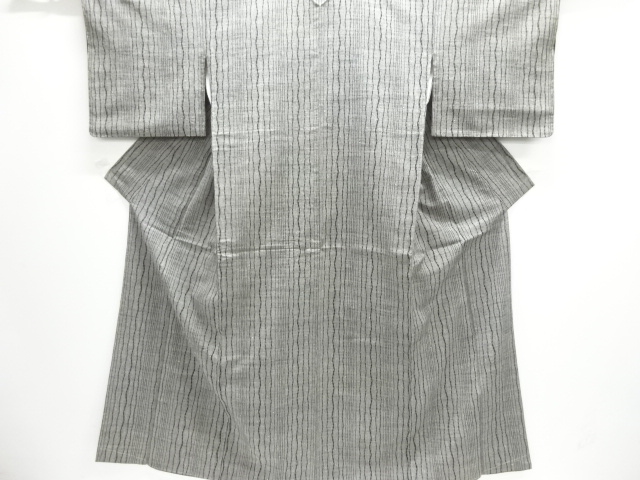 JAPANESE KIMONO / TSUMUGI / WOVEN WAVY STRIPE